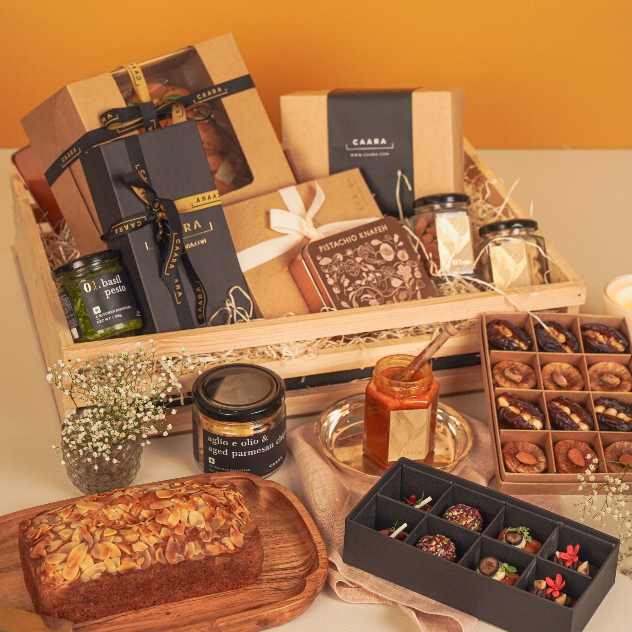Bruijn x CAARA festive hampers with clean, artisanal snacks curated for Teej, Rakhi, and intimate celebrations