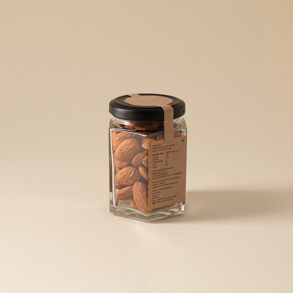 savoury, crunchy, Californian almonds flavored with beautiful undertones of hickory wood