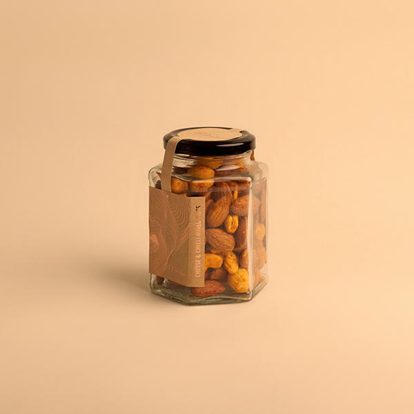 Cheese and Chilli nut mix with macadamias, almonds and cashews