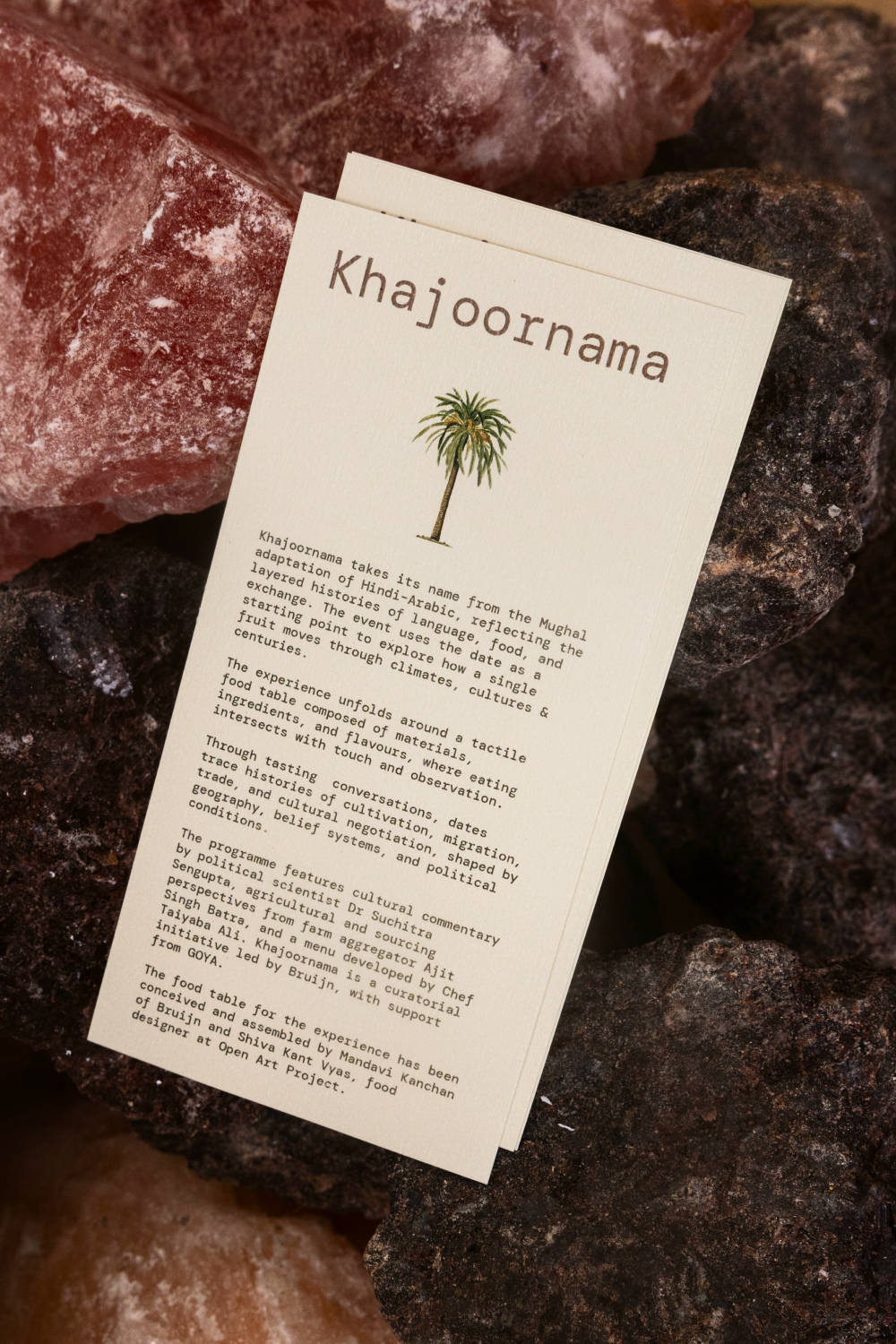 Showcasing the versatility of the date as an ingredient and medium across cultures, regions and histories of India