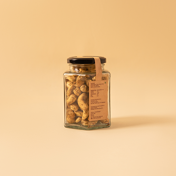 savoury, Indian cashews generously flavored with Za’atar, a Mediterranean spice mix