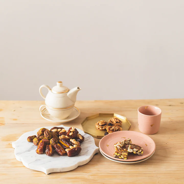 American pecans stuffed with a pure date and cardamom paste for high tea