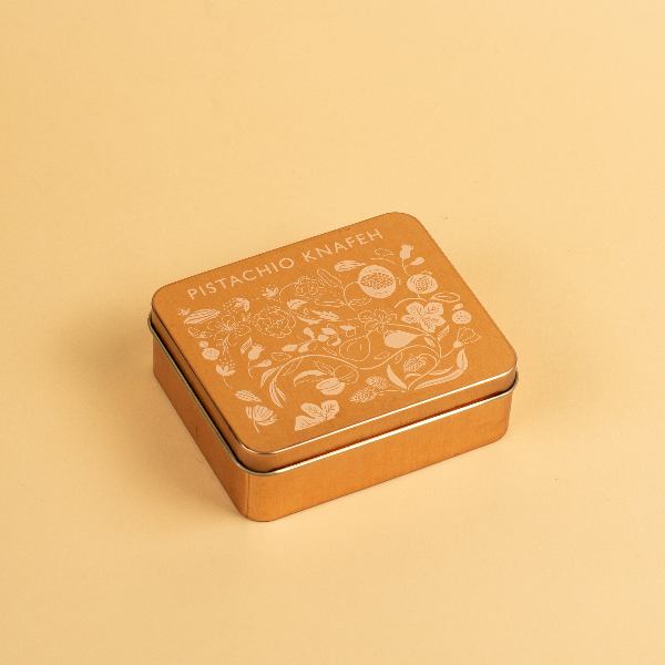 Pistachio Knafeh tin packaging | Gift | Specials | Subcontinental delicacies