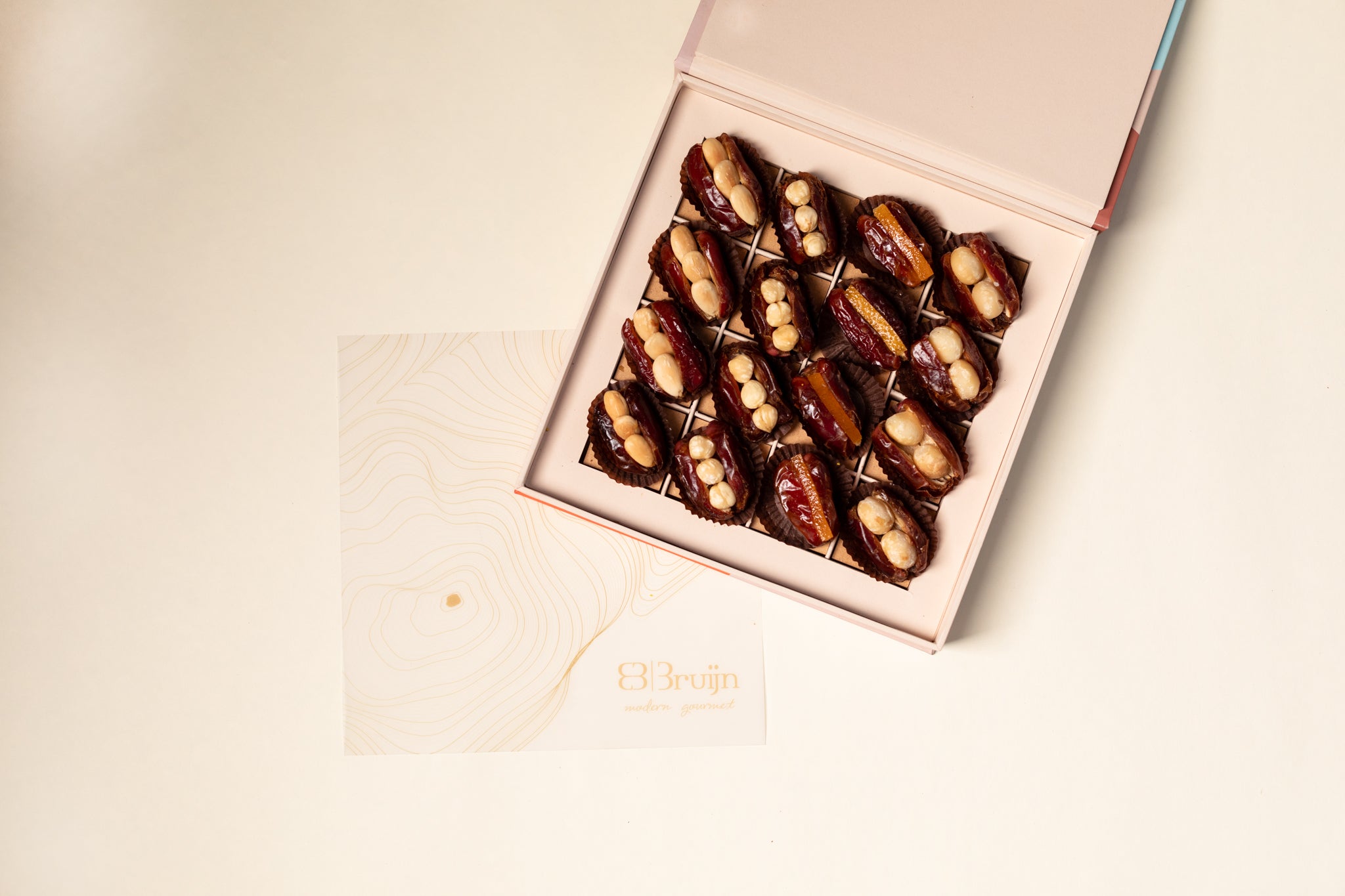 Candid box with assorted stuffed dates best as a birthday or anniversary gift