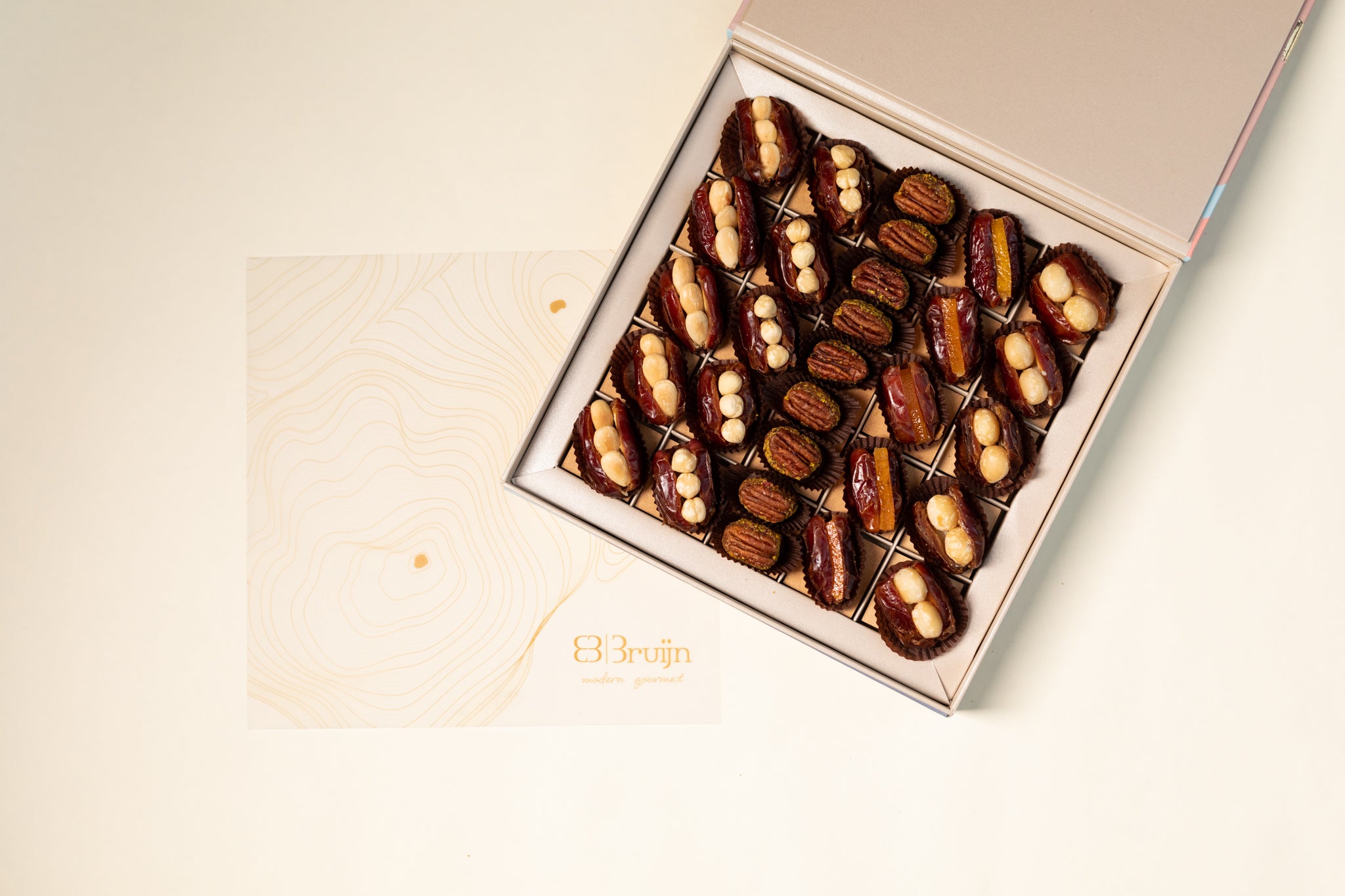 Opulent box with assorted dates & pecan wholes for grand festivities and special occasions 